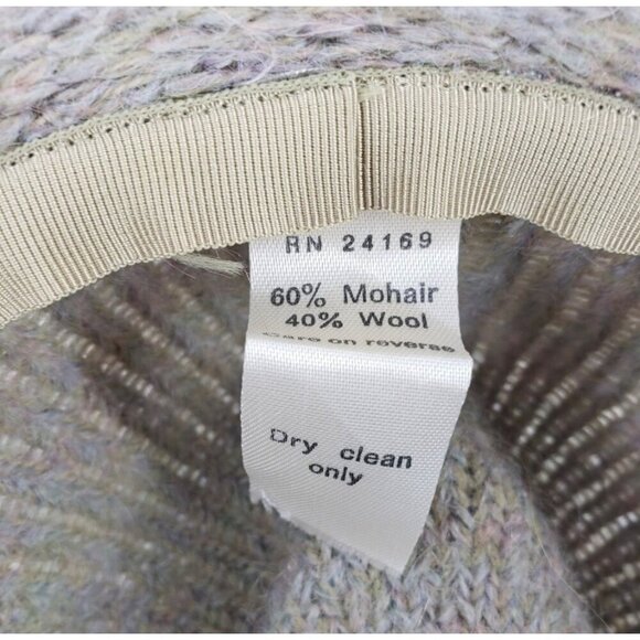 Vintage 90s Wool / Mohair Blend Women's Fedora with Flower Accent - Picture 8 of 8